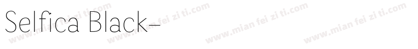 Selfica Black字体转换